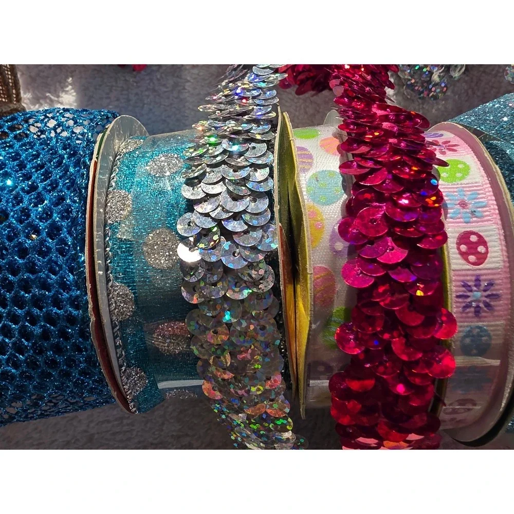 Holiday Inspirations Ribbon Lot Mickey‎ Halloween Easter Burlap Sequin Trim A5